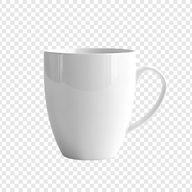 Ein einfacher weißer Becher mit sauberem, eleganten Design