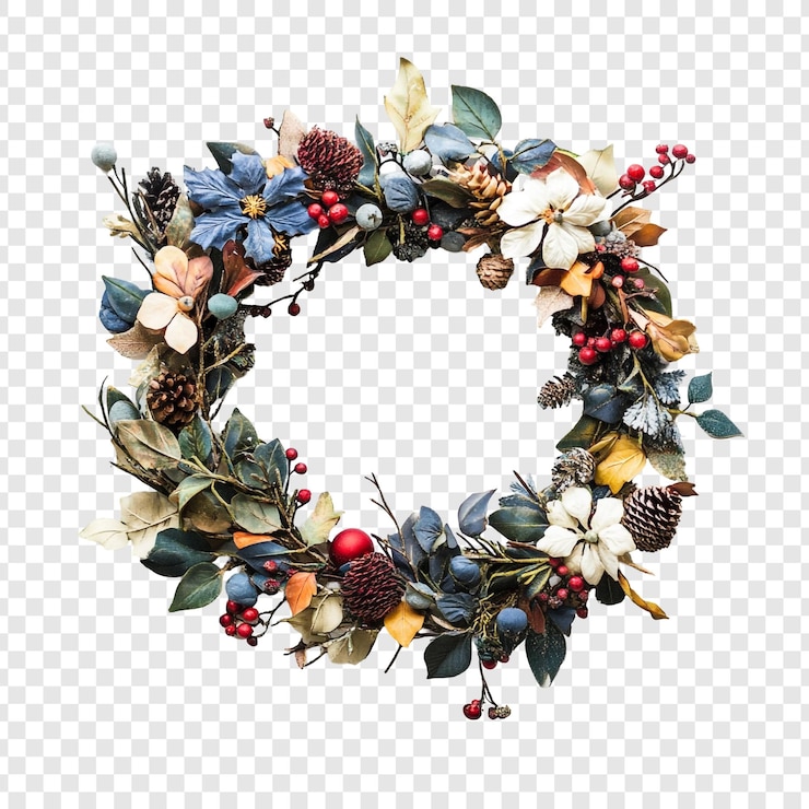 Kostenlose PSD ein festlicher winterkranz elegante weihnachtsdekoration