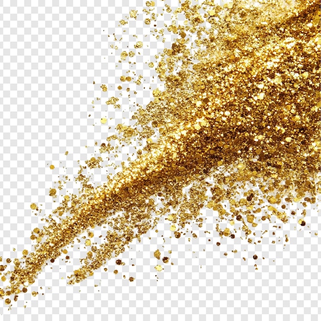 Ein goldenes Glitzer sprengt eine luxuriöse Textur