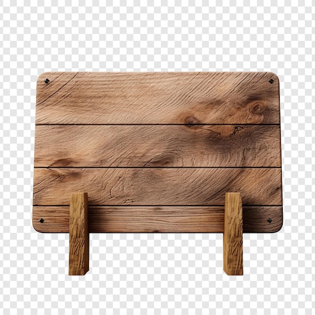 Kostenlose PSD ein holzschild, das auf einem durchsichtigen hintergrund isoliert ist