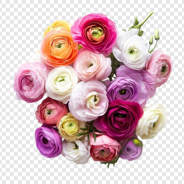 Ein lebendiger Ranunculus-Bouquet Eine Feier der Farben