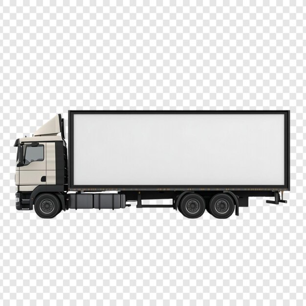 Ein Mockup für einen weißen LKW, perfekt für Branding und Werbung