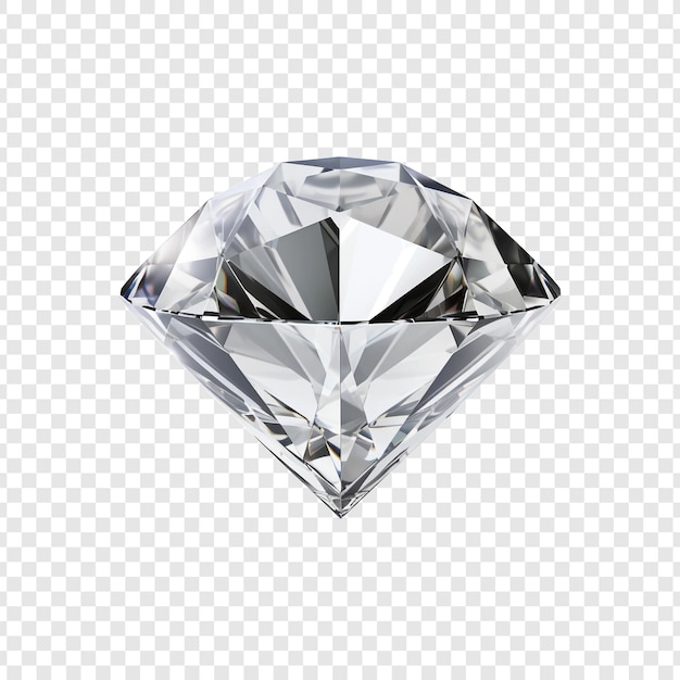 Ein wunderschöner diamant auf einem durchsichtigen hintergrund