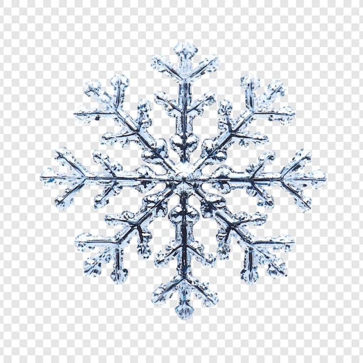Kostenlose PSD eine beeindruckende nahaufnahme einer einzigen schneeflocke