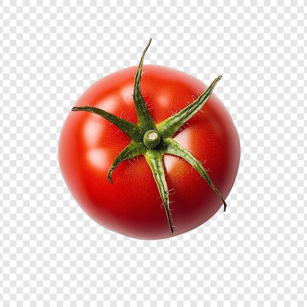 Eine einzelne reife rote Tomate - ein lebendiges kulinarisches Vergnügen