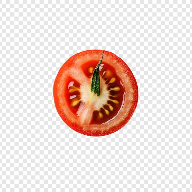 Eine perfekt geschnittene, saftige, rote Tomaten-Leckerei