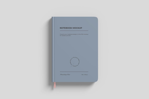 Einfache notebook mockup draufsicht Kostenlosen PSD