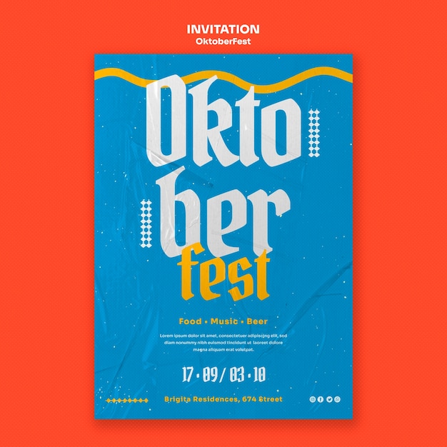Einladungsvorlage für das Oktoberfest