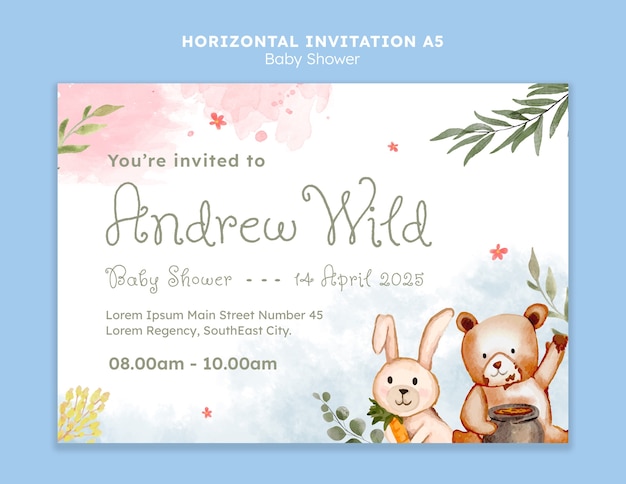 Einladungsvorlage für die Babyshower