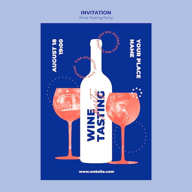Einladungsvorlage für eine Weinprobe