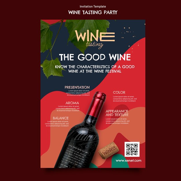 Einladungsvorlage für eine Weinprobe