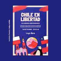 Kostenlose PSD einladungsvorlage für fiestas patrias chile