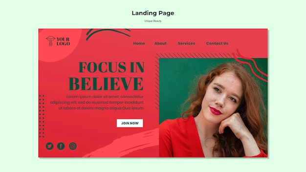 Einzigartiges Beauty-Landingpage-Thema