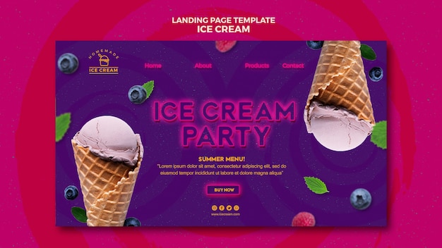 Kostenlose PSD eis landing page