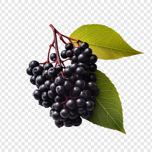 Kostenlose PSD elderberry-früchte, isoliert auf durchsichtigem hintergrund