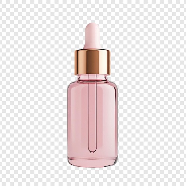 Elegant Pink Glass Dropper Flasche Schönheitsprodukt Verpackung Mockup