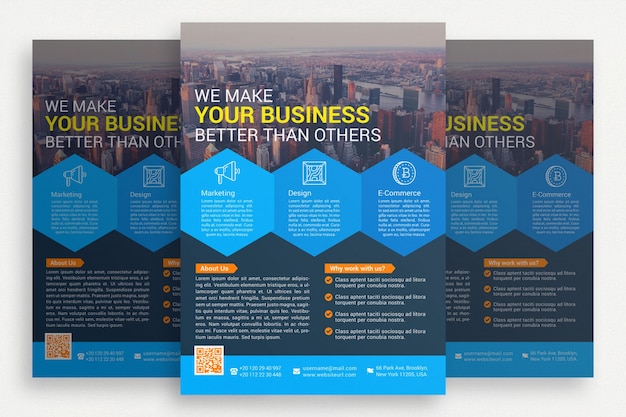 Kostenlose PSD elegante business-broschüre