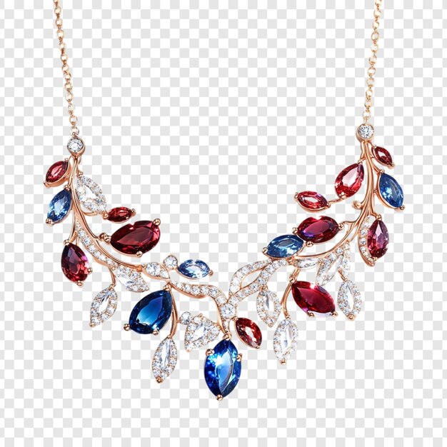 Elegante Kette aus Rosengold mit lebendigen Edelsteinen