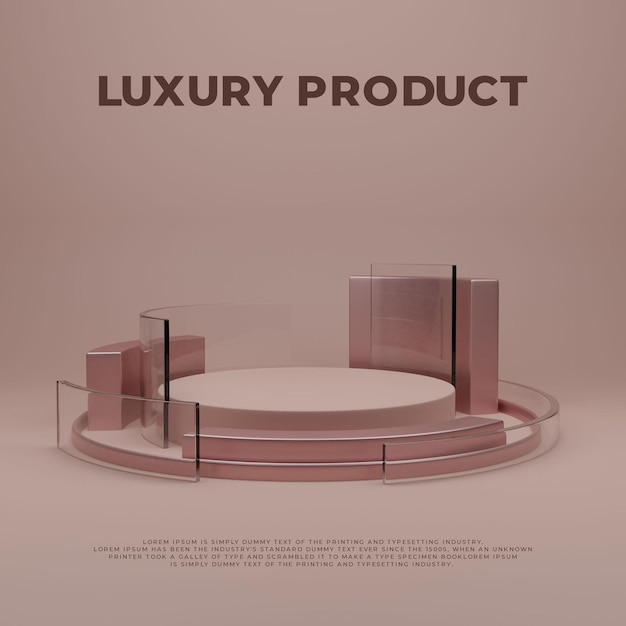 Elegante luxus-podium-produktanzeige