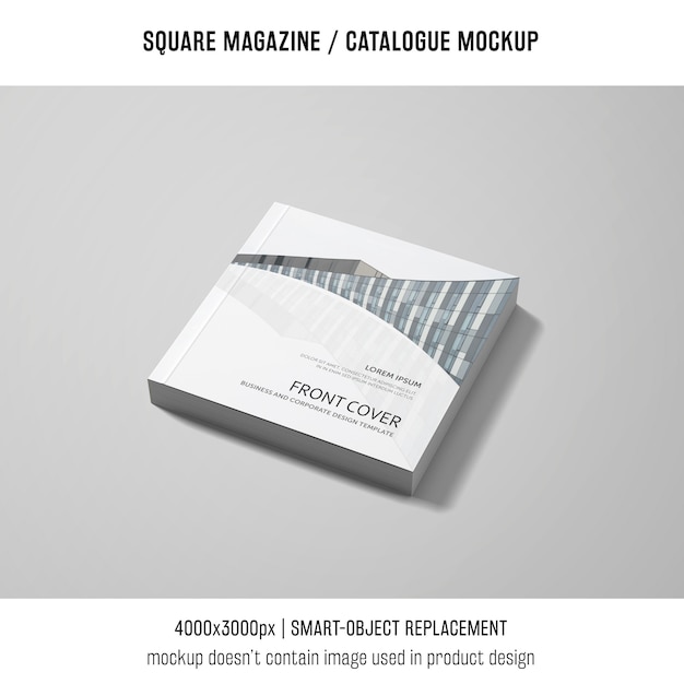 Kostenlose PSD elegante quadratische zeitschrift oder katalogmodell