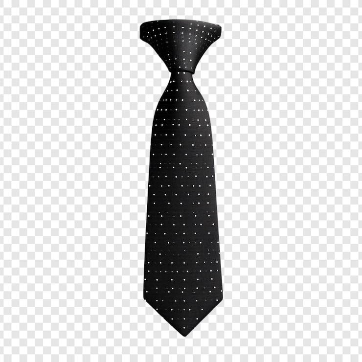 Kostenlose PSD elegante schwarze krawatte mit weißen polka-punkten ein klassisches männeraccessoire