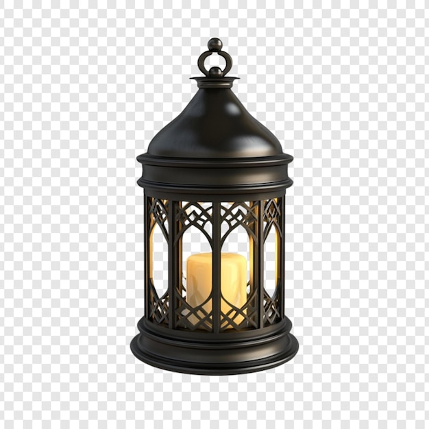 Elegante schwarze Laterne mit warmem Kerzenlicht Gothic Design Home Decor