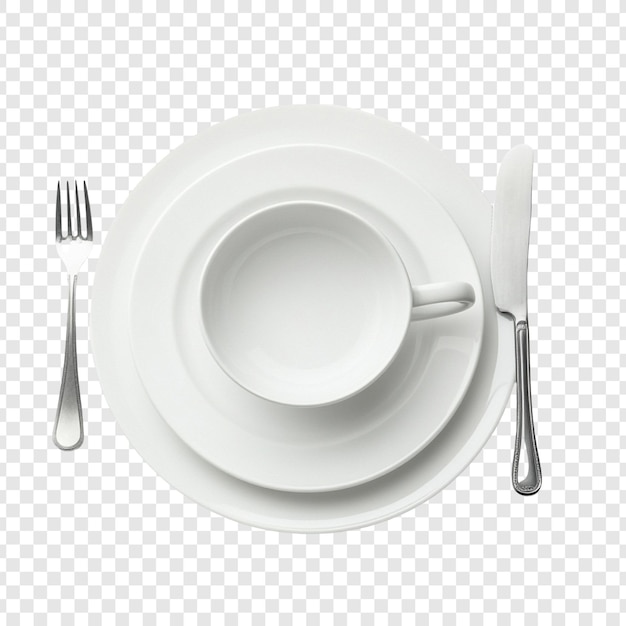 Elegante Tischgestaltung aus weißem Porzellan Tischgestaltung mit Besteck