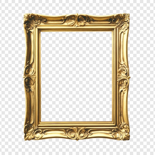 Eleganter goldener Bildrahmen mit geschmücktem Entwurf Leer