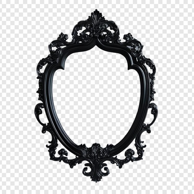 Eleganter schwarzer Ornamentrahmen Vintage-Stil Bildrahmen Antike Rokoko-Design
