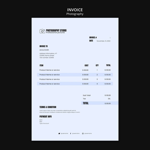 Elegantes Fotografie-Template-Design