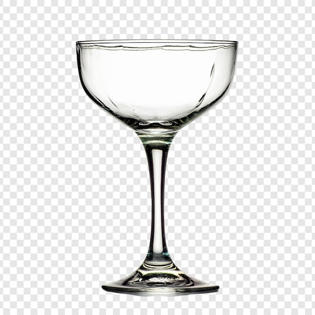 Elegantes leeres Coupe aus kristallklarem Glas, perfekt für Cocktails oder Champagner