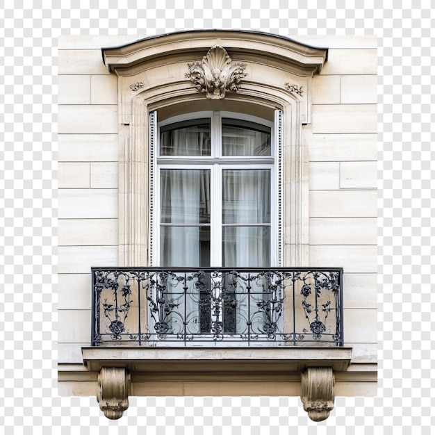 Elegantes Pariser Balkonfenster Architektonischer Charme