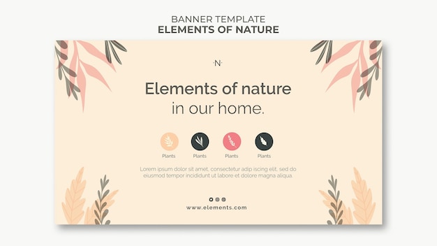 Elemente der natur-banner-vorlage