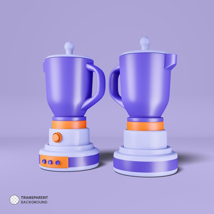 Kostenlose PSD entsafter mixer küchengerät symbol isoliert 3d rendern illustration
