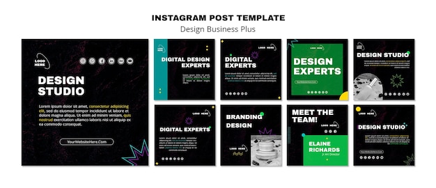 Kostenlose PSD entwerfen sie eine vorlage für business-instagram-posts