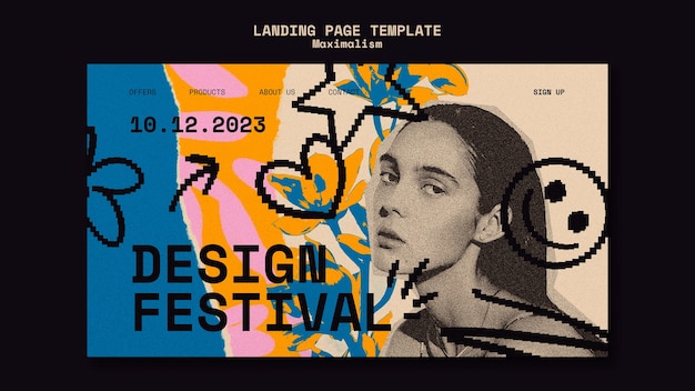 Entwurf der Festival-Landing-Seiten-Vorlage
