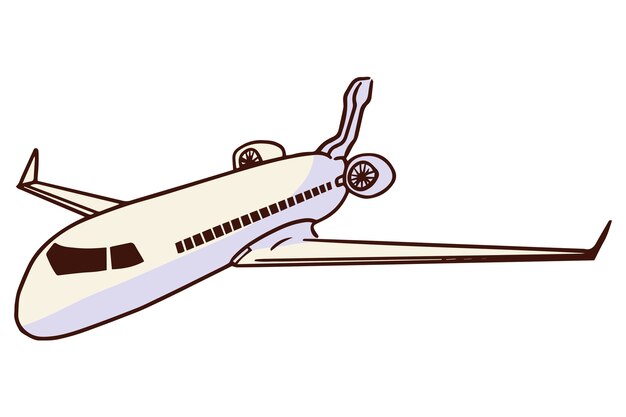 Entwurf der Flugzeugillustration