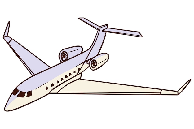 Entwurf der Flugzeugillustration