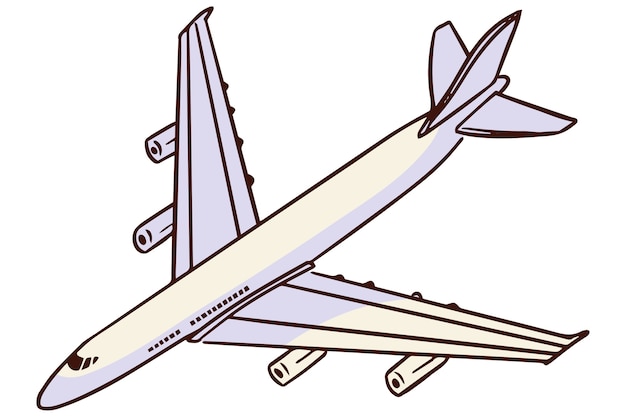 Entwurf der Flugzeugillustration