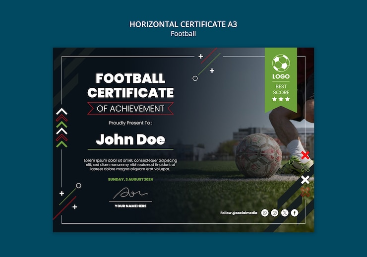 Kostenlose PSD entwurf der fußballvorlage