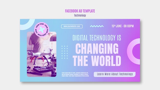 Entwurf der Gradient-Technologie-Vorlage