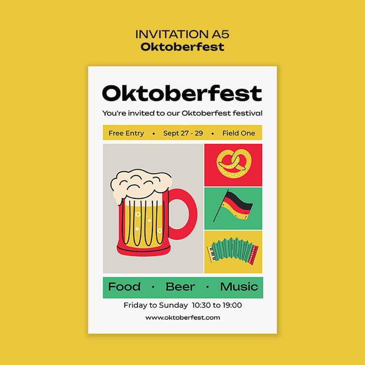 Kostenlose PSD entwurf der vorlage für das oktoberfest