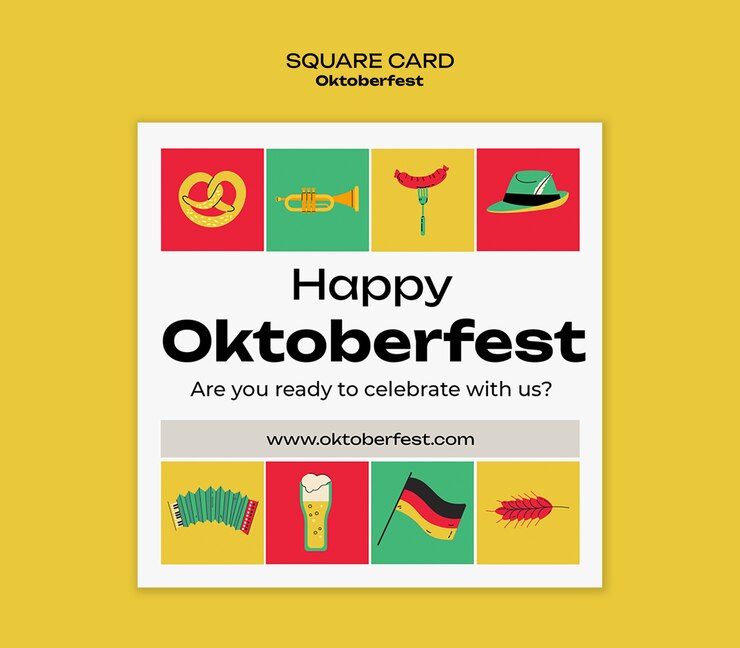 Kostenlose PSD entwurf der vorlage für das oktoberfest