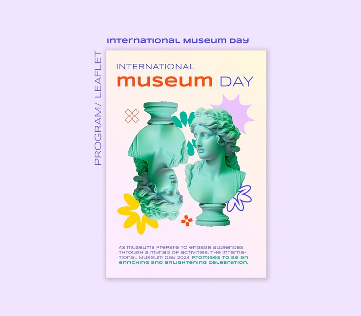 Kostenlose PSD entwurf der vorlage für den internationalen museumstag