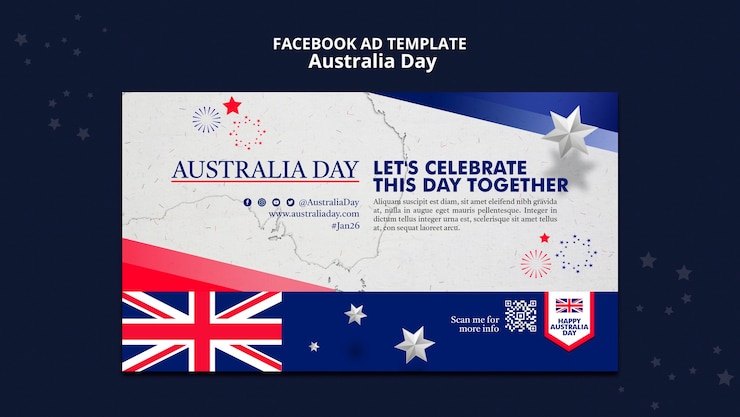 Kostenlose PSD entwurf der vorlage für den tag australiens
