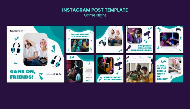 Kostenlose PSD entwurf der vorlage für die spielnacht
