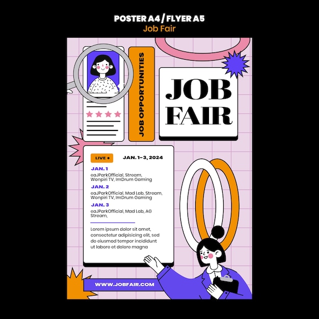 Entwurf einer Jobmesse-Vorlage