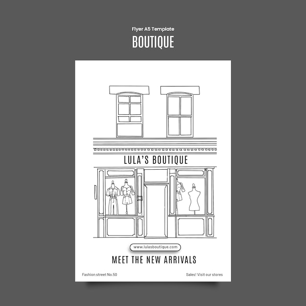 Entwurf von Boutique-Vorlagen