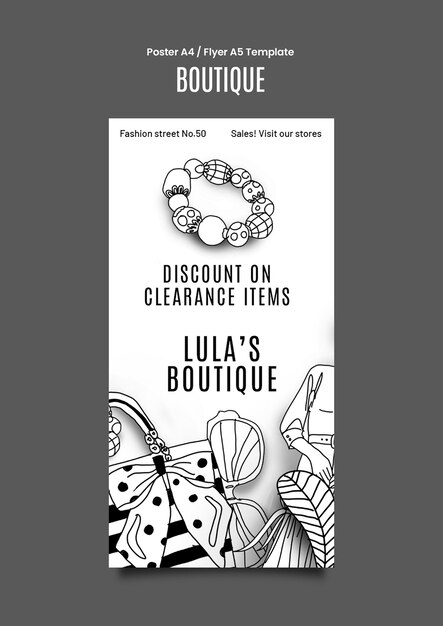 Entwurf von Boutique-Vorlagen