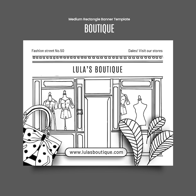 Entwurf von Boutique-Vorlagen